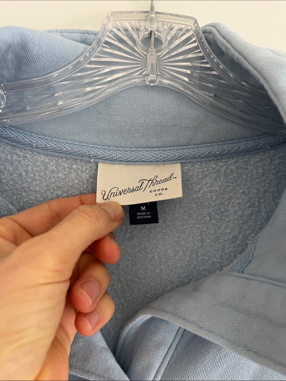 Universal Thread Light Blue Button-Front Fleece Pullover - Picture 2 of 4